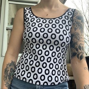 Vintage 90s Circle Pattern Knit Tank Top